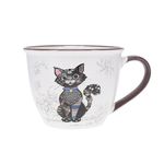Kiub - Mug bol tasse 550 ml kooks chat noir porcelaine blanc