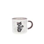 Kiub - Mug bol tasse 125 ml kooks chat noir porcelaine blanc