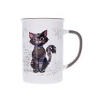 Kiub - Mug timbale droit l 360 ml kook chat noir