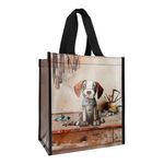 Kiub - Cabas de courses chien 29,5x26x16,5 - Collection bug art recycle scraps