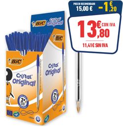 CAJA 50 BOLIGRAFOS BIC CRISTAL AZUL