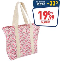SAC CABAS FLEURI 49,5 x 15 x 37,5 cm