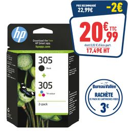 PACK DE 2 CARTOUCHES D’ENCRE HP 305