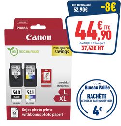 PACK DE 2 CARTOUCHES D’ENCRE CANON PG-540L/CL-541XL