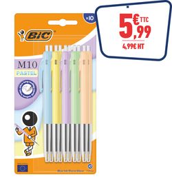 10 STYLOS BILLE M10 PASTEL