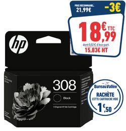 CARTOUCHE D'ENCRE HP 308 NOIRE