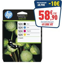 PACK DE 4 CARTOUCHES D'ENCRE HP 924