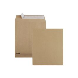 GPV Boite de 50 sacs à soufflets kraft brun 26 280x375 120 g/m² bande de protection - Pochette