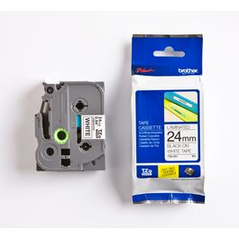 Rubans étiqueteuse noir/blanc 4pcs - 12mm×8m compatible Brother P-Touch