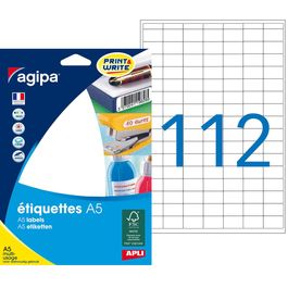 Lot De 3 étuis A5 Agipa (114006-3) Pour étiquettes Multi-usages, Neuf - Chaque étui Contient 1792 étiquettes