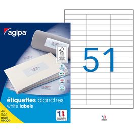 APLI-Agipa Etiquettes - Adhesivo permanente - blanco - 70 x 16.9 mm ...