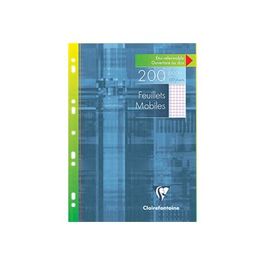 100 pages copies simples A4 perforées CLAIREFONTAINE petits carreaux 5x5  avec marge : Chez Rentreediscount Fournitures scolaires