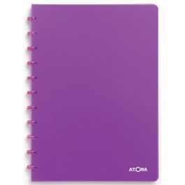 Atoma Trendy cahier, ft A5, 144 pages, quadrillé 5 mm, transparant rood