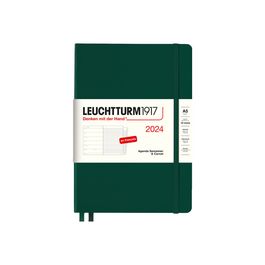 Agenda Semainier LEUCHTTURM1917 2026 - Format A5 Moyen, Vert Forêt - Avec Pages De Notes Et Fermeture élastique