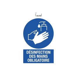Cartello Segnaletico - Lavaggio Mani Obbligatorio - Adesivo In Vinile 210x300 Mm - Fabbricazione Francese AUA Signaletique - 2