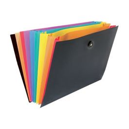 Trieur plastique Viquel Rainbow à soufflet 8 divisions noir