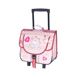 Cartable a roulettes BELLA SARA Queen 38 cm 2 compartiments rose Kid Abord Pas Cher Bureau Vallee