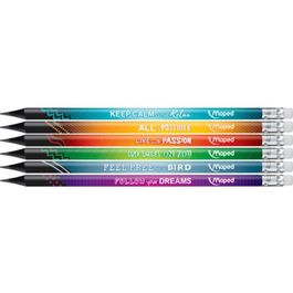 Maped - 6 Crayons Graphite Black'Peps Harry Potter HB Embout Gomme