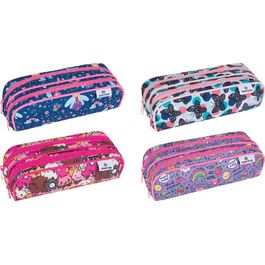 Trousse Scolaire 2 Compartiments Oberthur Megabikes - Motifs Coeurs Papillons, Dimensions 22 X 7,5 X 7 Cm - 11