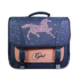 Cartable Cybel 38 cm 2 compartiments bleu velours Bagtrotter