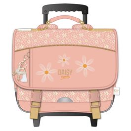 Cartable a roulettes KIP Daisy 38 cm 2 compartiments rose poudre Kid Abord