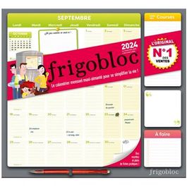Frigobloc Mensuel - Calendrier d'organisation familiale au mois (de  septembre 2023 à décembre 2024) Pas Cher