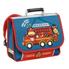 Cartable maternelle Mini Pompier 35 cm 1 compartiment bleu