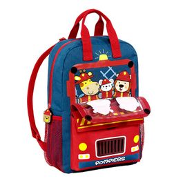 Sac a dos maternelle Mini Pompier 1 compartiment bleu Viquel Pas Cher Bureau Vallee