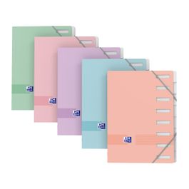 Oxford Osmose Trieur 8 Compartiments A4 Polypro - Motif Spirale Élégant, Fermeture Élastique