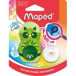Lot De 2 Taille-Crayons Manuels Avec Gomme Intégrée - Design Galet Mini Pour Enfants Et Étudiants Taille Crayon Rose