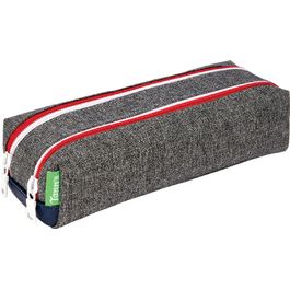 Trousse Tann's Sam - 2 compartiments - gris Pas Cher | Bureau Vallée