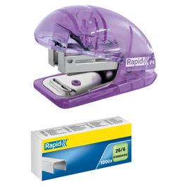 Agrafeuse Mini Kores Rose – Capacité 12 Feuilles – Compatible Agrafes 24/6 Et 26/6 – Inclut 1000 Agrafes – 6x4,5x3 Cm - 2