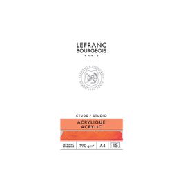 Lefranc Bourgeois Bloc Papier Acrylique 300g A3 - 15 Feuilles Pour Peinture Acrylique