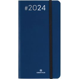 Agenda de poche Split - 1 semaine sur 2 pages - 9,5 x 17,5 cm - bleu