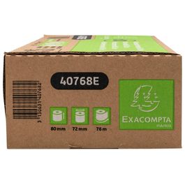 Lot De 10 Bobines Tickets De Caisse 80 Mm X 76 M – Thermique 1 Pli Sans BPA – Exacompta