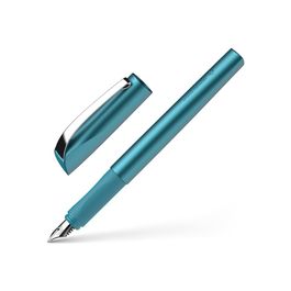 Stylo Plume Schneider Ceod Shiny - Plume M Iridium - Pour Droitiers Et Gauchers - Encre Bleu Roi Effaçable