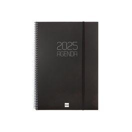 Agenda Spirale 2026 Finocam Format A4 - Semainier Horizontal Janvier à Décembre | Couverture Polypropylène, élastique - 6