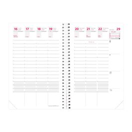 Agenda Semainier Pocket Quo Vadis TIME&LIFE - Format 10x15 Cm - Couverture Blanche Avec élastique - Décembre 2025 à Décembre 2026