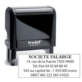 Trodat Printy 4913 Stempel - Kompakt Mit Click-Out System Für Cleanen Kissenwechsel