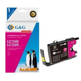 4 Cartouches Magenta Compatibles Brother LC1240M – Non-OEM – 12 Ml – Neuf