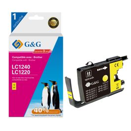 Pack De 2 Cartouches D'encre Jaune Compatible Brother LC1240Y - 12ml - Neuf