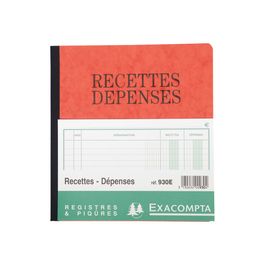 Exacompta - Registre des recettes/dépenses - 21 x 19 cm - 80 pages Pas Cher