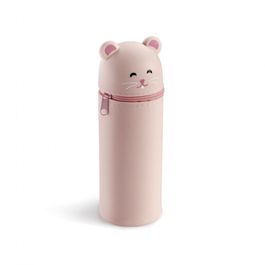 Trousse Fermeture éclair Poignée Trousse En Peluche Back2Fun Imprimé Vache - Douce, Avec Fermeture éclair Et Poignée - Idéale Fournitures Scolaire Ou Maquillage