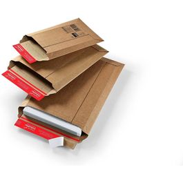 Colompac Tube D'Expédition 8 Cm X 50 Cm DIN A2+ - Carton Marron Avec Couvercles Plastique