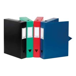 Lot De 5 Boîtes De Classement A4 Essentiel VIQUEL – Dos 6 Cm, Plastique Recyclé Souple, Bouton-Pression, Noir
