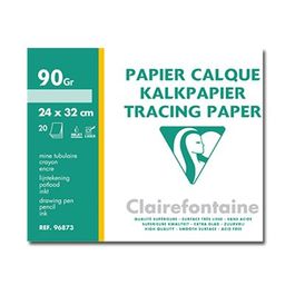 Pochette Dessin Papier Calque Supérieur 24x32cm 20 feuilles 90/95g -  Papiers et pochettes dessin - Supports de dessin et coloriage