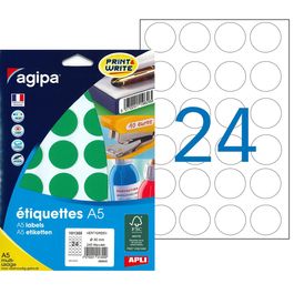 Étui De 112 Pastilles Gommettes Rondes Agipa, Couleur Or, Ref 100602