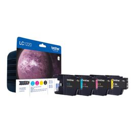 Pack De 4 Cartouches Brother LC1220 - Noir, Jaune, Magenta, Cyan - Neuf Sous Emballage - Compatible Imprimante Brother