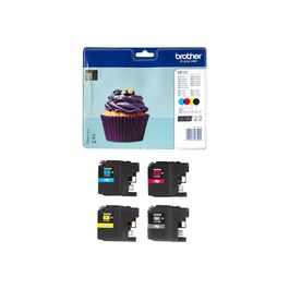 Lot De 4 Cartouches D'encre LC123 XL Compatibles (2 Noires, 1 Magenta, 1 Jaune)