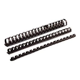 Anneaux De Reliure Plastique Fellowes - Lot De 25, Format A4, 21 Anneaux, 12 Mm De Diamètre, Noir